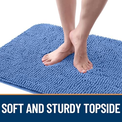 OLANLY Dog Door Mat for Muddy Paws 48x30, Super Absorbent Chenille Mud Mat