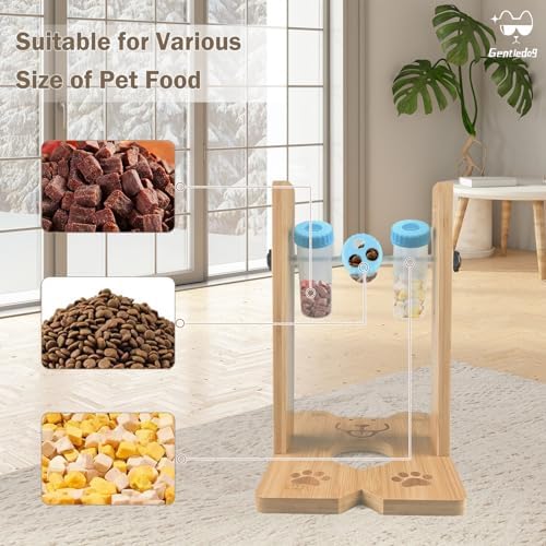 Dog Puzzle Toy, Wooden Slow Feeder, Pet Food Treat Feeding Toy, Interactive Dog Feeder for Boredom, Enrichment Toy for Smart Dogs
