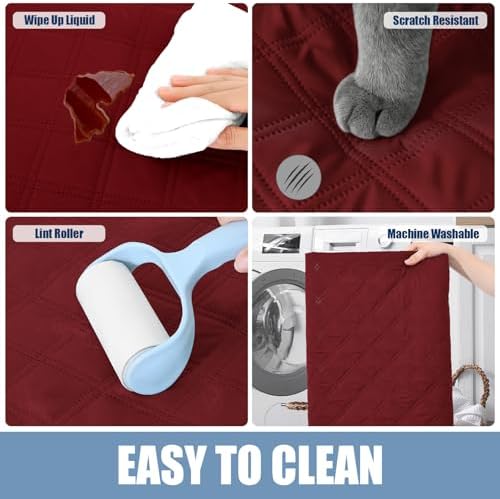 Smiry Waterproof Reversible Pet Couch Covers for Dogs