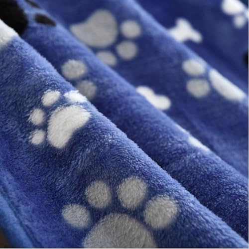 Dog Blanket Waterproof, Reversible Sherpa Fleece Sofa Protector 60x50 Blue