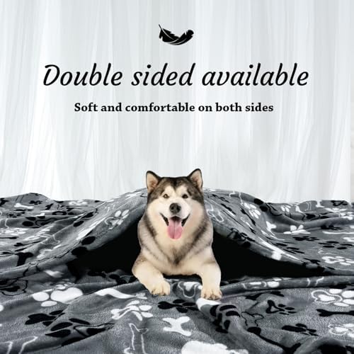Rezutan Dog Blankets for Small ＆ Medium Dogs Cat, Grey, 40 x 31 inch