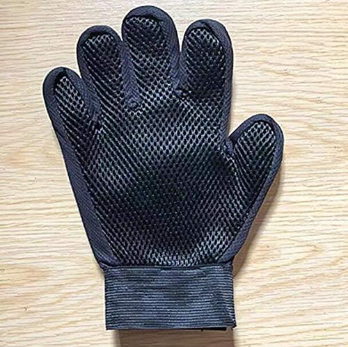 Magik 1-2 Pair Pet Dog Cat De-Shedding Brush Grooming Glove Massage Hair Fur Removal Detangle (1 Pair, Red)