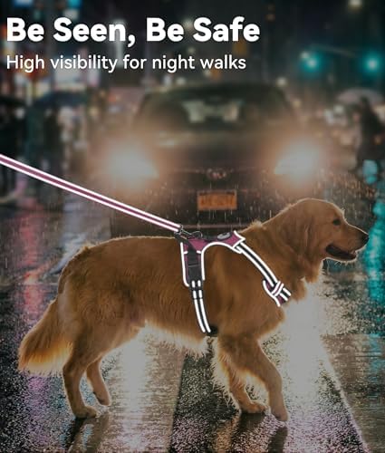 Joytale No Pull Dog Harness for Extra Large Dogs, Front Clip, Pink