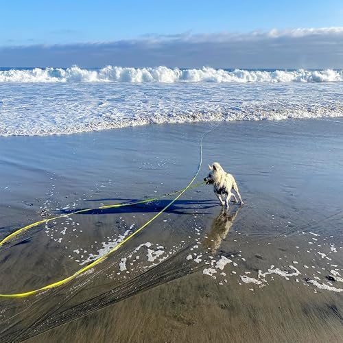 ZALER Long Dog Leash Waterproof Training Leashes 50ft 30ft 20ft 15ft 10ft 6ft, Odor Proof Recall Long Line Lead with Aviation Aluminum Carabiner Clip for Small, Medium, Large Dogs (15FT, Black)
