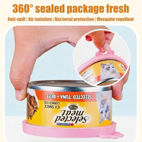 Silicone Pet Food Can Lids, 9 Pack