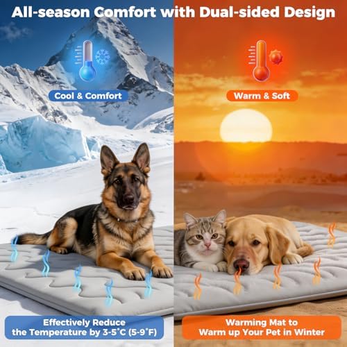 2026 Q-MAX＞0.5 Large 39"×28" Arc-Chill Double-Sided Dog Cooling Mat