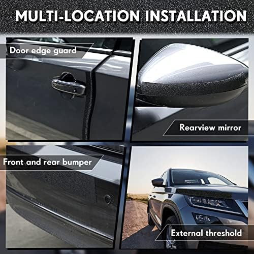 Frienda Car Door Sill Protector Edge Guards,2 Inch Wide, 16.4 Feet,Black
