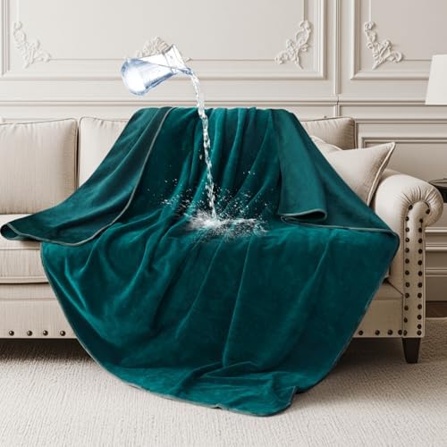 LOOBANI Waterproof Blanket for Couch, Reversible Leakproof 40"x60", Green