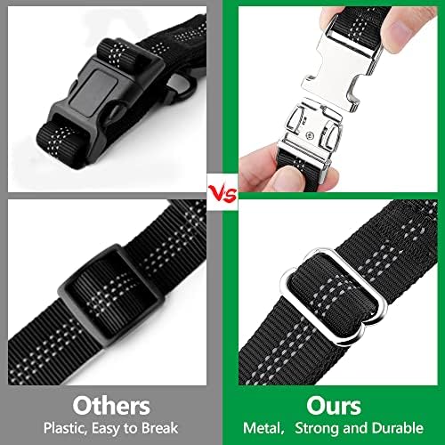 Plutus Pet Dog Seat Belt for Car Headrest, Reflective with Elastic Bungee