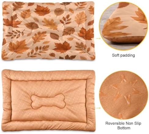 Dog Bed Mat, Soft Washable Non Slip Pet Crate Pad, 18x24 inch