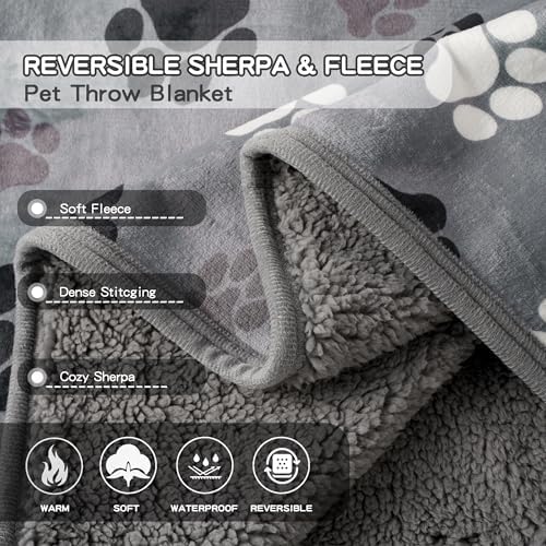 Waterproof Dog Blankets for Large Dogs 50"x60" Dark Grey