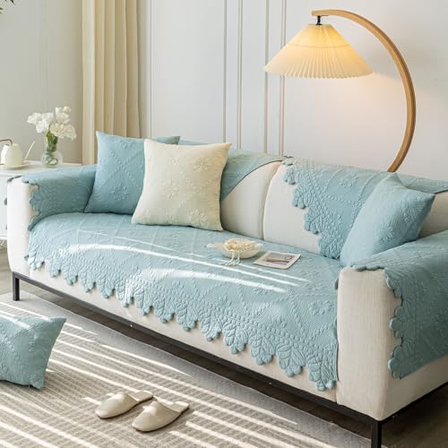 Cotton Quilted Couch Covers for Sofa Farmhouse Sofa Covers Washable