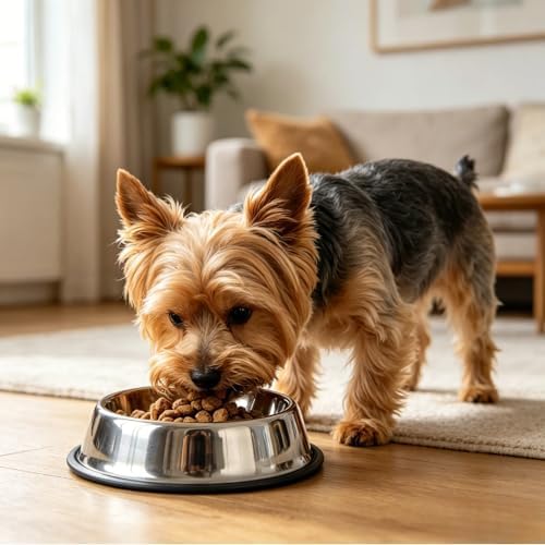 Stainless Steel Dog Bowls, Non-Slip Pet Food Water Bowls 2 Pack, Dishwasher Safe for for Cats Puppies Small Medium Large Dogs (Stainless Steel, 1½ Cup / 14 oz)