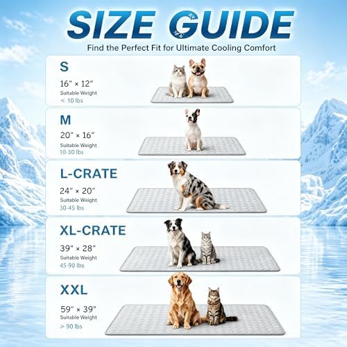 Cooling Mat for Dogs Large,Dog Cooling Mat Indoor,28"x39",Crate Pad for Pet