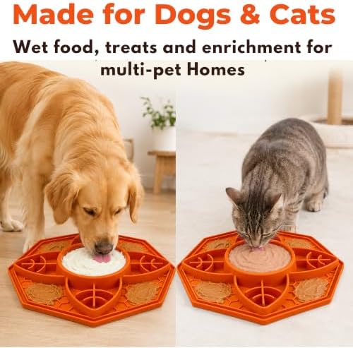PetThrow Dog Lick Mat & Slow Feeder Bowl, Dog Enrichment Toy for Wet Food
