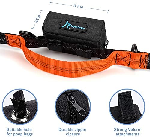 1 Pack Poop Bag Holder for Dogs & Cats Waste Bag Dispenser Pouch Dispenser with 1 Roll of Free Poop Bags for Dog Leash Accessory Bicycle (Blue)