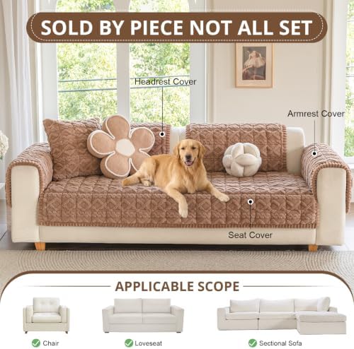 OstepDecor Couch Cover for Dogs, Washable Non Slip Sofa Cover for Pets