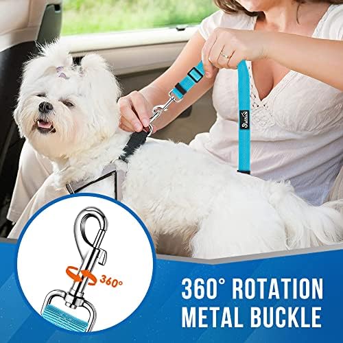 Lukovee Double Dog Car Seat Belt, No Tangle Headrest Restraint