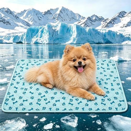 SHEJIZE Dog Cooling Mat Large, No-Water, Washable, Anti-Slip for Car