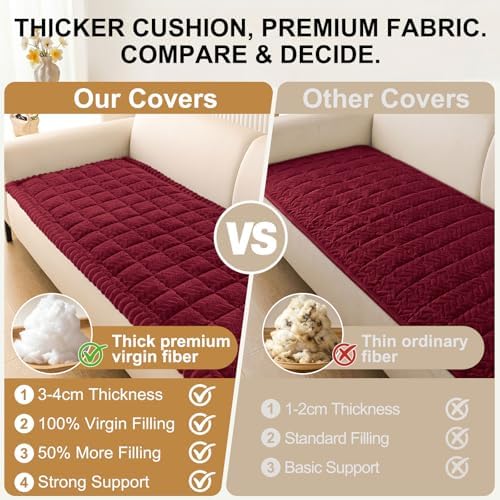 Smiry Couch Cover for Dogs, Non Slip Fuzzy Pet Sofa Covers Washable