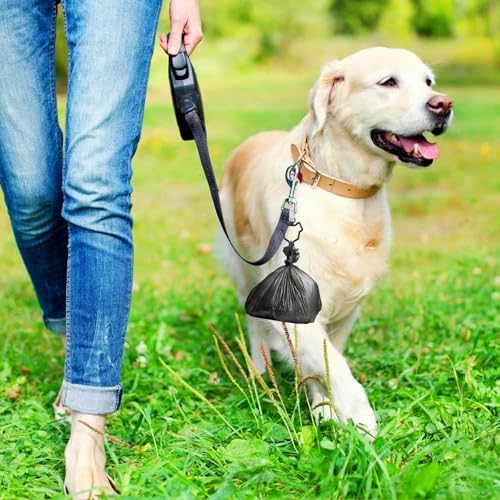 Gadpiparty Dog Poop Bag Holder with 10pcs Leakproof Waste Bags Hands-free Dog Leash for Outdoor Walking