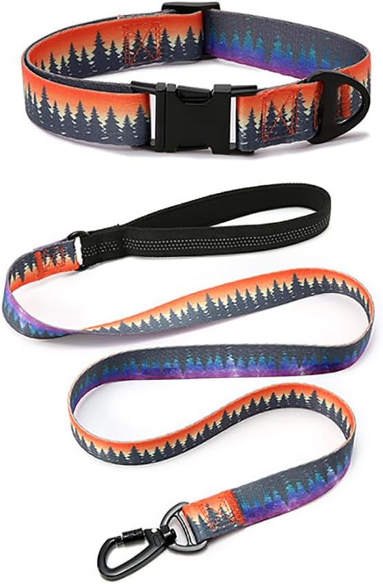 Dog Collar and Leash Set for Dogs Walking Bohemia Ethnic Style