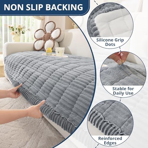 OstepDecor Couch Cover for Dogs, Washable Non Slip Sofa Cover for Pets