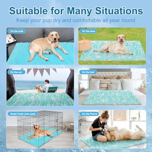 BEAUTYZOO Cooling Mat for Medium Dogs, 36x23in Reversible Pad, Self-Cooling