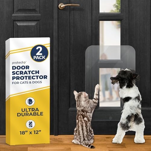 PROTECTO 2Pack Door Protector from Dog Scratching, 18x12 Door Scratch Guard