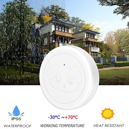 Dog Door Bell Wireless Doggie Doorbells for Potty Training with Waterproof Touch Button Dog Bells 1 Receiver and 4 Transmitters, White