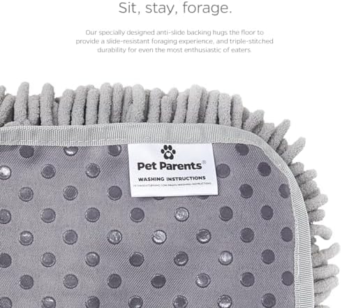 Pet Parents Forager Snuffle Mat with SoftSnout & Non-Slip Backing, Slow Feeder for Large & Small Dogs (Meadow 12")