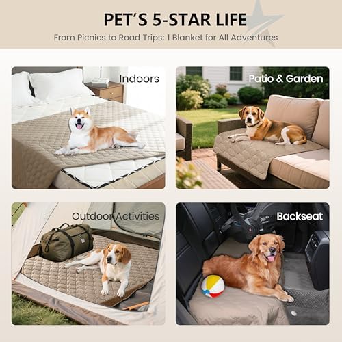 gogobunny Waterproof Blanket for Dogs，Couch Covers for Sectional Sofa