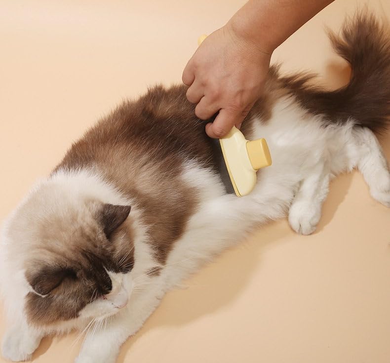 2-Pack Self-Cleaning Slicker Brush for Dogs Cats & Small Pets, Pet Grooming Deshedding Tool with Stainless Steel Pins, Removes Loose Undercoat, Tangles & Mats