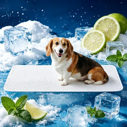 Self-Cooling Dog Mat, Q-max>0.5 Breathable Pet Pad for Summer