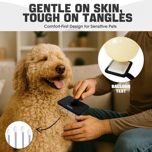 Bonteck Dog Slicker Brush for Dogs Grooming Kit 5PCS Long Haired Doodles