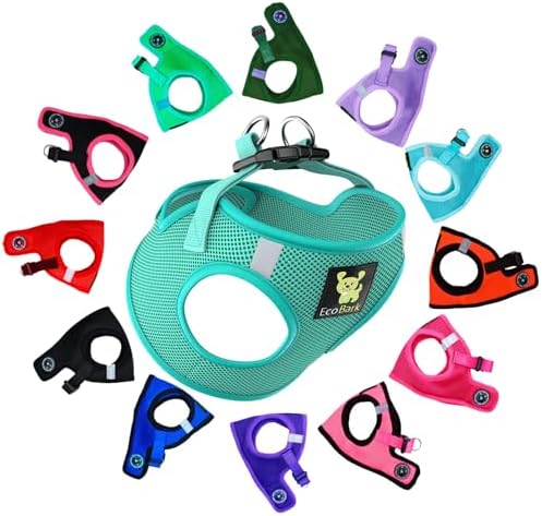 EcoBark Teacup Dog Harness, Soft Step in Puppy Vest, XXXS, Under 5 Lbs