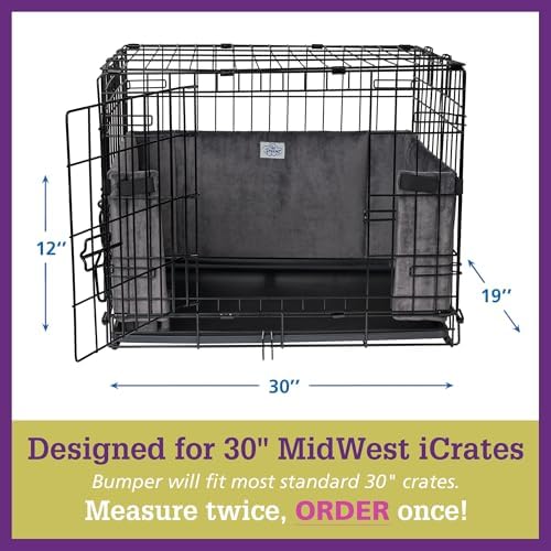 Pet Dreams Dog Crate Bumper - Patented Comfy Liner & Dog Tail Protector for Inside Crate, Fits iCrate Cages 18, 24, 30, 36, 42, 48 Inches (Pink, Medium, 30")