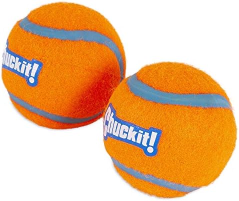 Chuckit! Dog Tennis Ball Dog Toy, Medium 2.5in Shrink Wrap 2 Pack