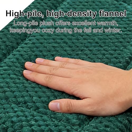 Dog Bed Mat – Soft & Comfortable Dog Kennel Pad for Crate – Durable Crate Bed & Mat for Dogs & Cats (Dark Green, XS(18"*14"*1.5"))