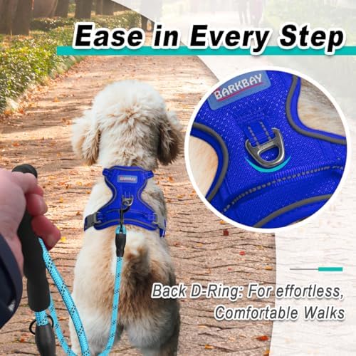 BARKBAY Dog Harness for Small Sized Dog No Pull Mesh 2 Clips Dog Vest