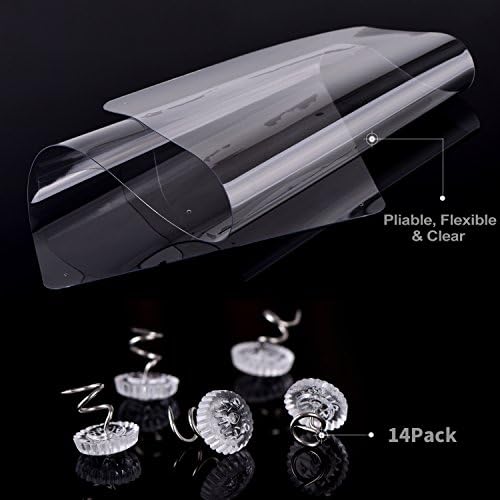 In hand Cat Scratch Furniture, 2PCS Clear Premium Heavy Duty Flexible Vinyl Protector Dog Cat Claw Guards with Pins No Adhesive, Stops Scratching Pets Furniture Protector