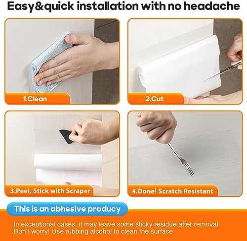 FTSTC 5-Pack Door Guard - 5 x 47'' x 8.3'' Cat & Dog Scratch Protector, Heavy Duty for Window Sill & Door Frame - Clear