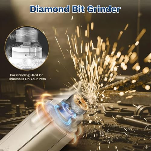 2-in-1 Rechargable Pet Nail Clipper Grinder (White)