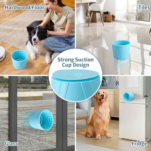 Dog Lick Bowl, Bestalk Anxiety Relief Slow Feeder Dog Lick Mat Treat Dispenser, Non-Slip Licking Bowl Enrichment Toys for Small Medium and Large Breed Dogs, BPA Free Silicone(Teal,S)