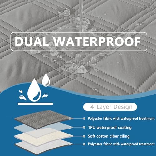 hyha Waterproof Reversible Dog Blanket, Soft Couch Cover for Dogs Washable