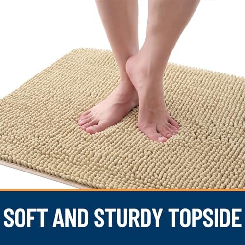 OLANLY Dog Door Mat for Muddy Paws 44x32, Super Absorbent Chenille Mud Mat