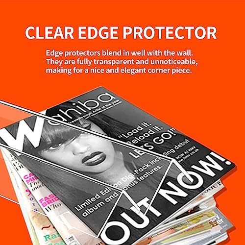 Clear Self-Adhesive Wall Corner Protectors-2 PCS of Corner Guards & Edge Protector for Baby, Furniture, Door, Tables, Cover Sharp Furniture, Easy to Install (3cmx100cm/1.18inx39.4in)