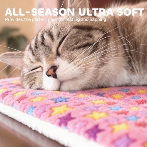 Mora Pets Dog Crate Pad Bed Ultra Soft Pet Mat Star Print 2 Pack 24 Inch