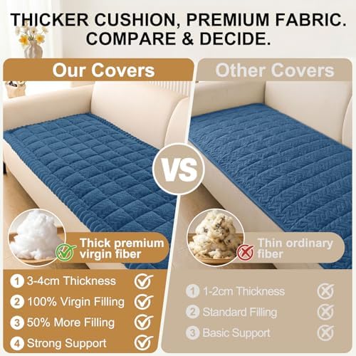 Smiry Couch Cover for Dogs, Non Slip Fuzzy Pet Sofa Covers Washable