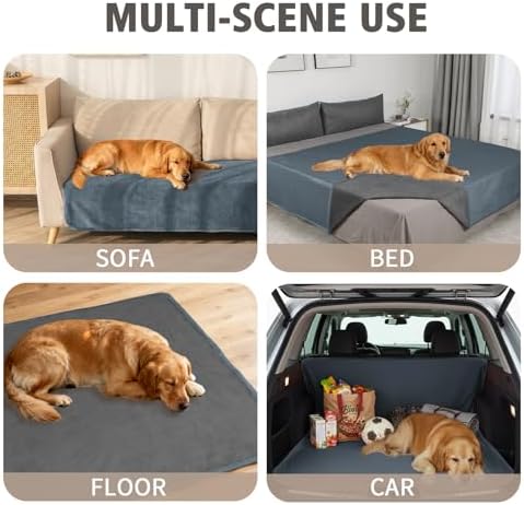 Ameritex Pet Bed Blanket Reversible 100% Waterproof Velvet Super Soft for Sofa and Bed